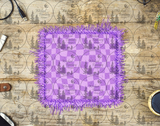 UVDTF Purple Checkered Patch