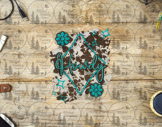 UVDTF Howdy Cowhide and Turquoise