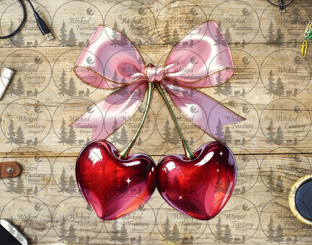 UVDTF Glossy Cherry Hearts