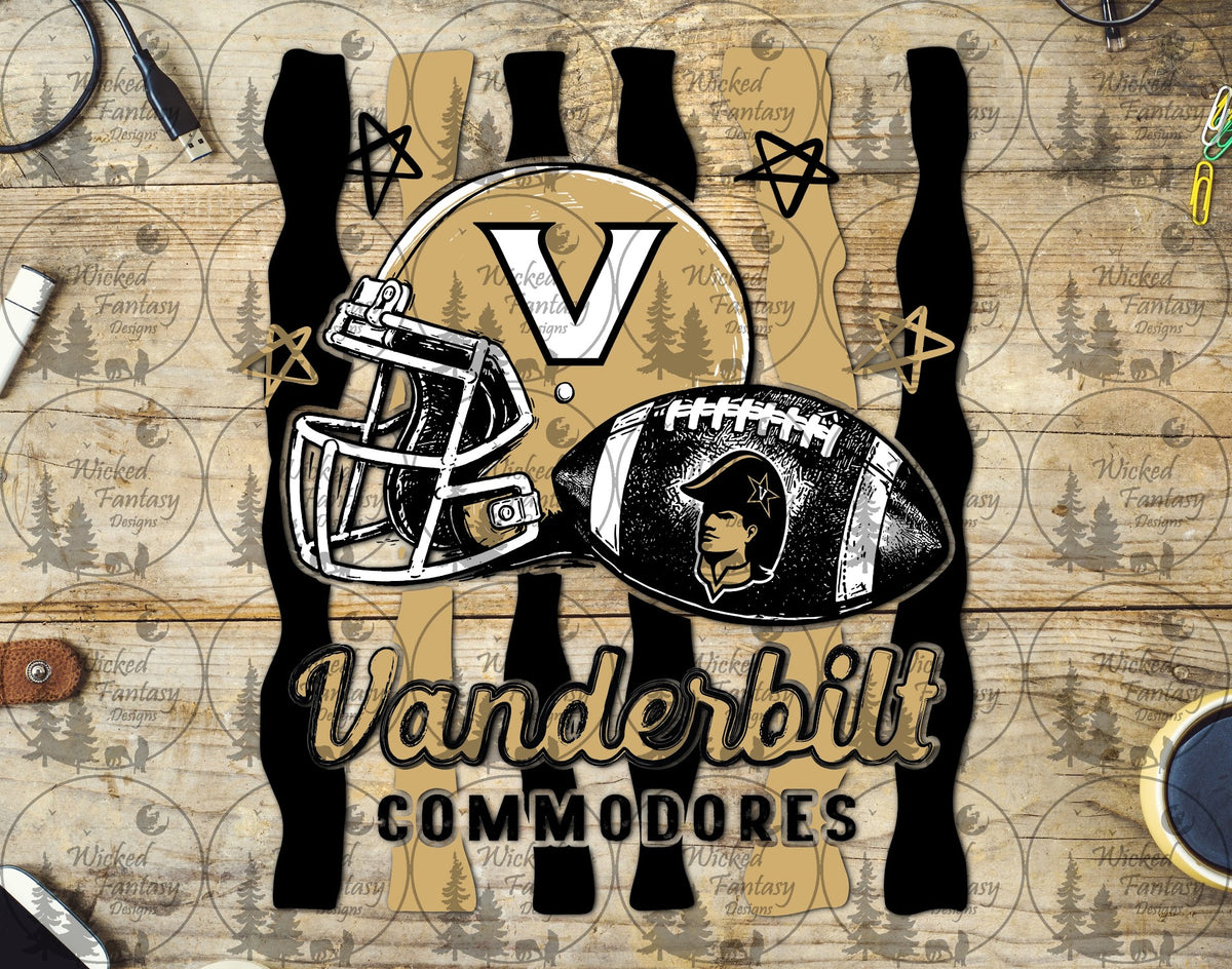 UVDTF Commodores Football Stipes