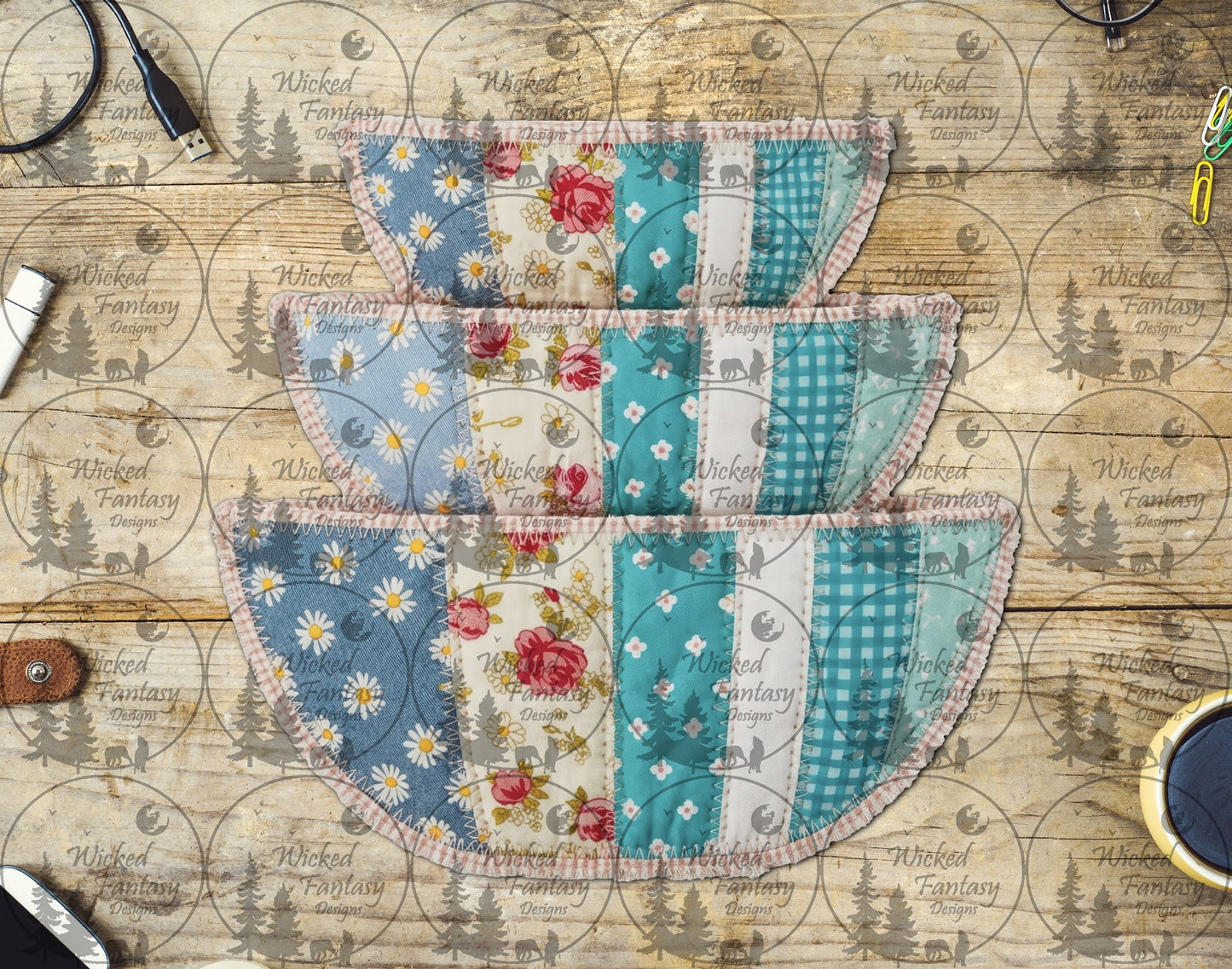 UVDTF Patchwork Bowls