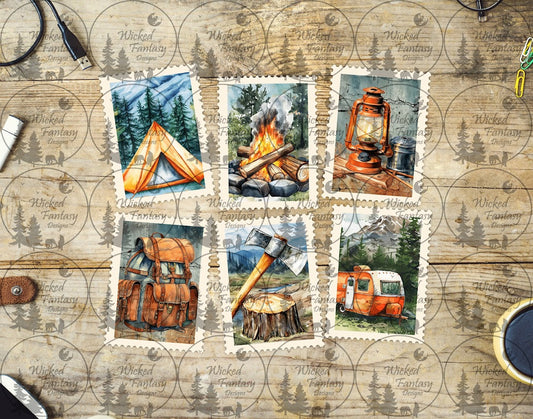 UVDTF Camping Stamps