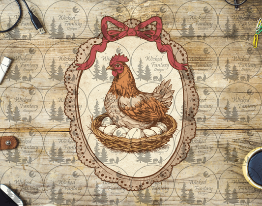 UVDTF Vintage Framed Hen