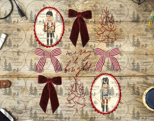 UVDTF Merry and Bright Frames and Bows 6x7"