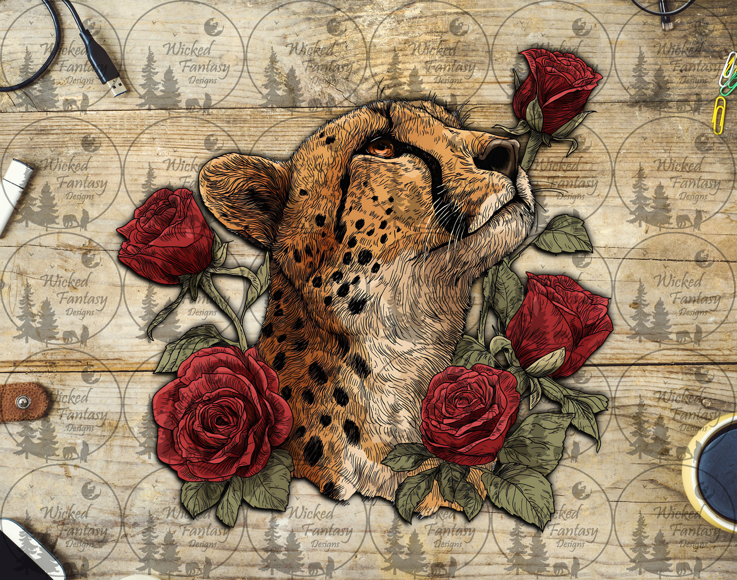 UVDTF Cheeta with Roses