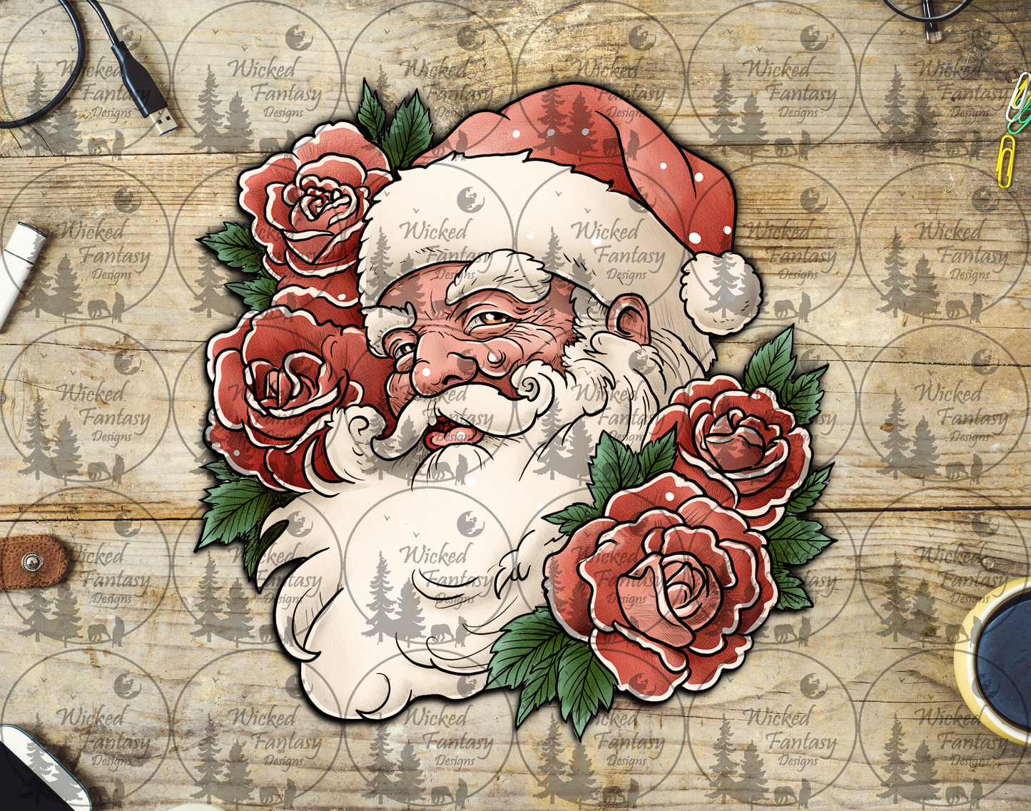 UVDTF Santa and Roses