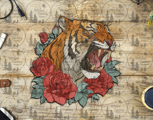 UVDTF Tiger with Roses