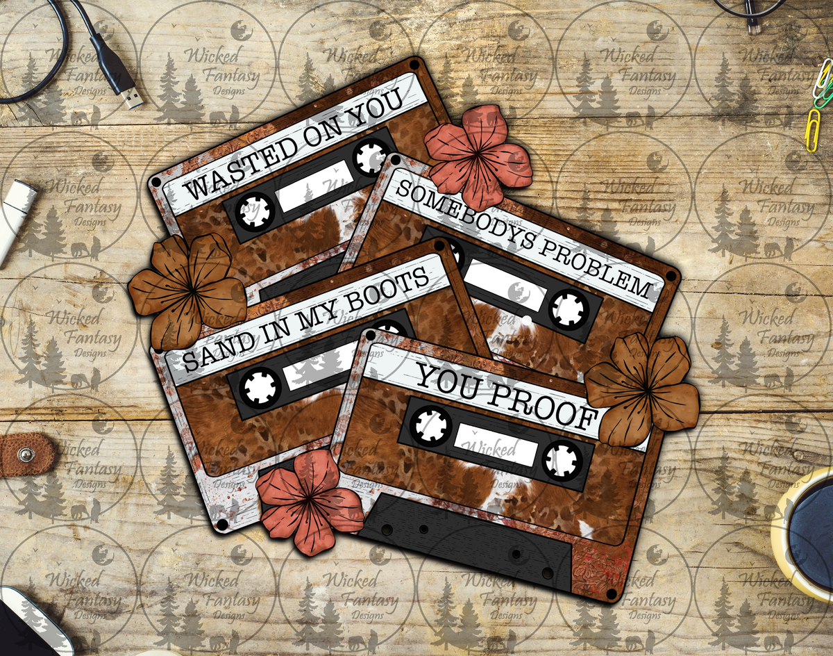 UVDTF Leopard Floral Cassettes You Proof