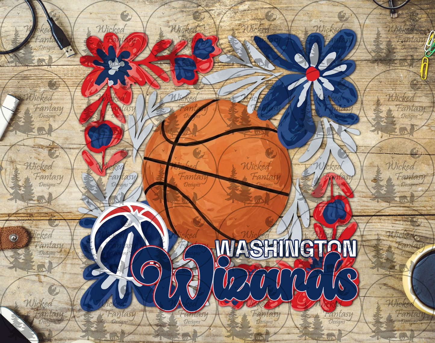 UVDTF Basketball Floral Wizard
