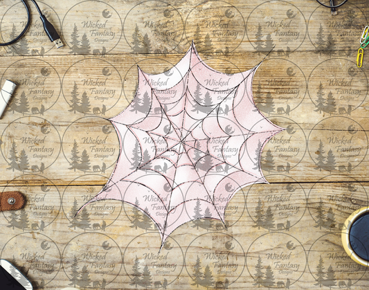 UVDTF Pink Spider Web