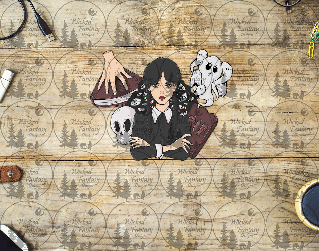 UVDTF Spooky Girl with Ghosts