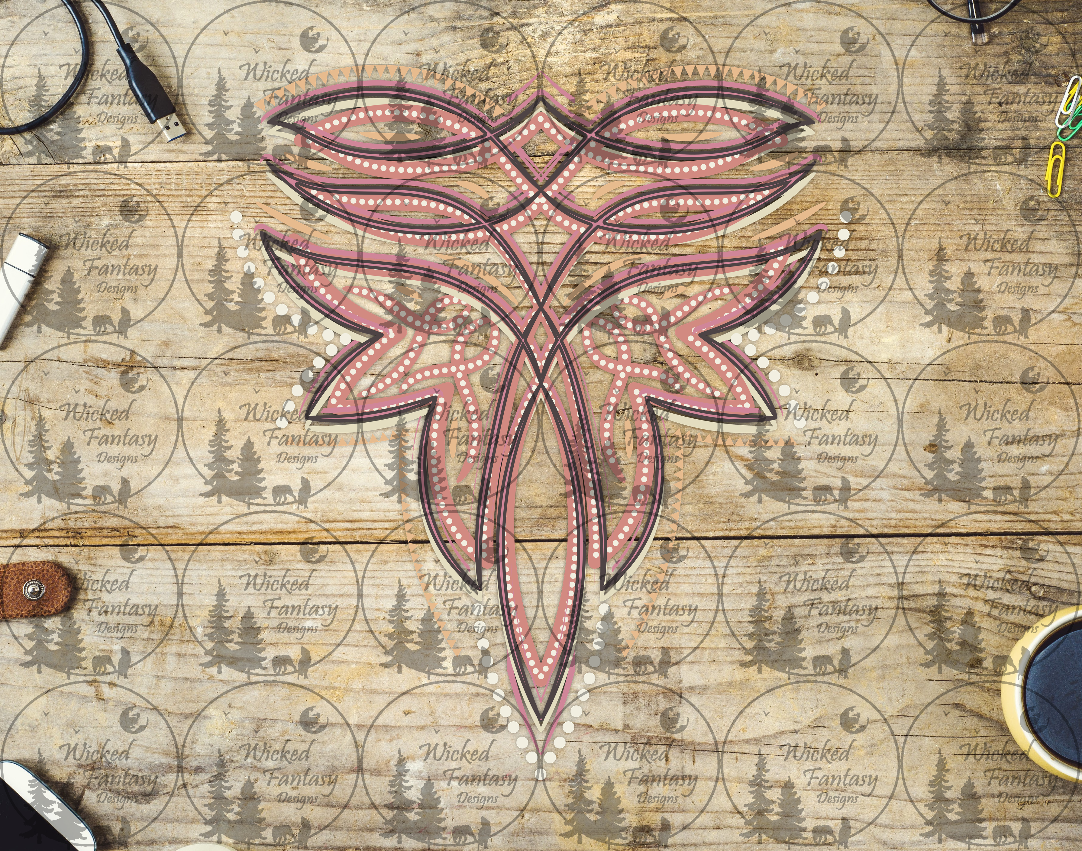 UVDTF Pink and Purple Boot Stitch – Wicked Fantasy Designs