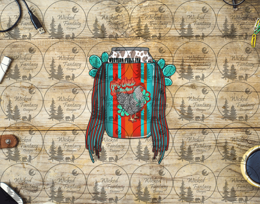 UVDTF Hot Chick Summer Chickens and Turquoise