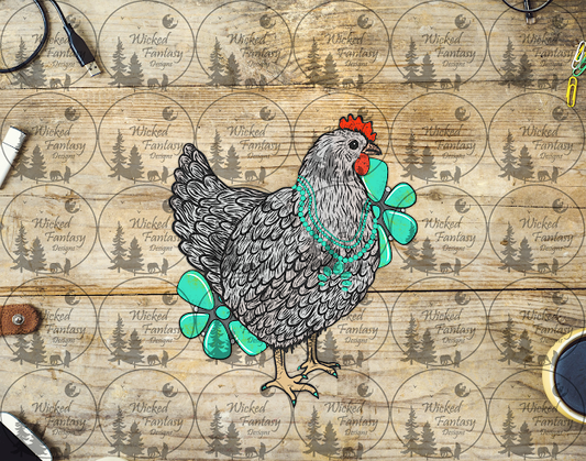 UVDTF Chicken and Turquoise