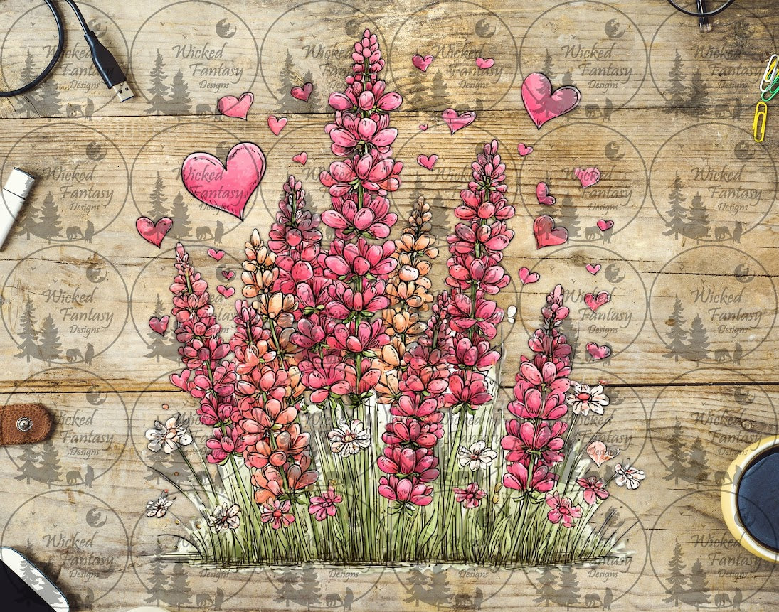 UVDTF Petal and Ink Lupine