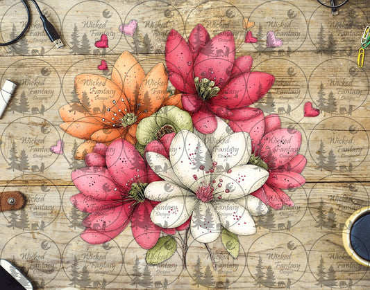 UVDTF Petal and Ink Blushing Blooms