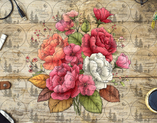 UVDTF Petal and Ink Floral Medley