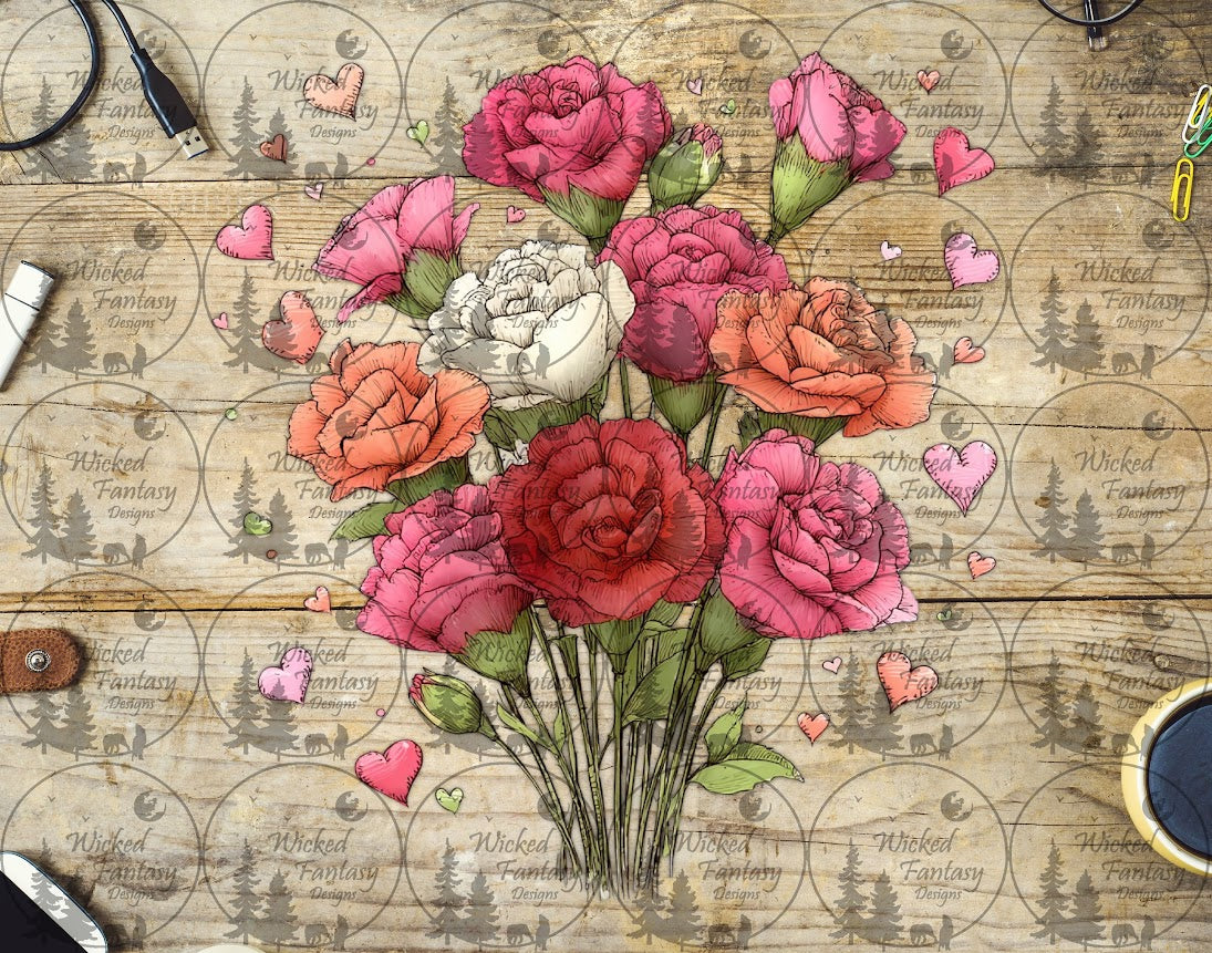UVDTF Petal and Ink Blush Dianthus