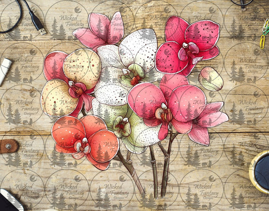 UVDTF Petal and Ink Blush Orchids
