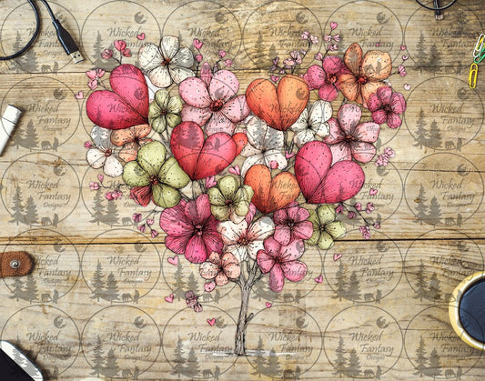 UVDTF Petal and Ink Sweetheart Tree