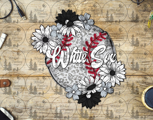 UVDTF Leopard Floral Baseball Sox