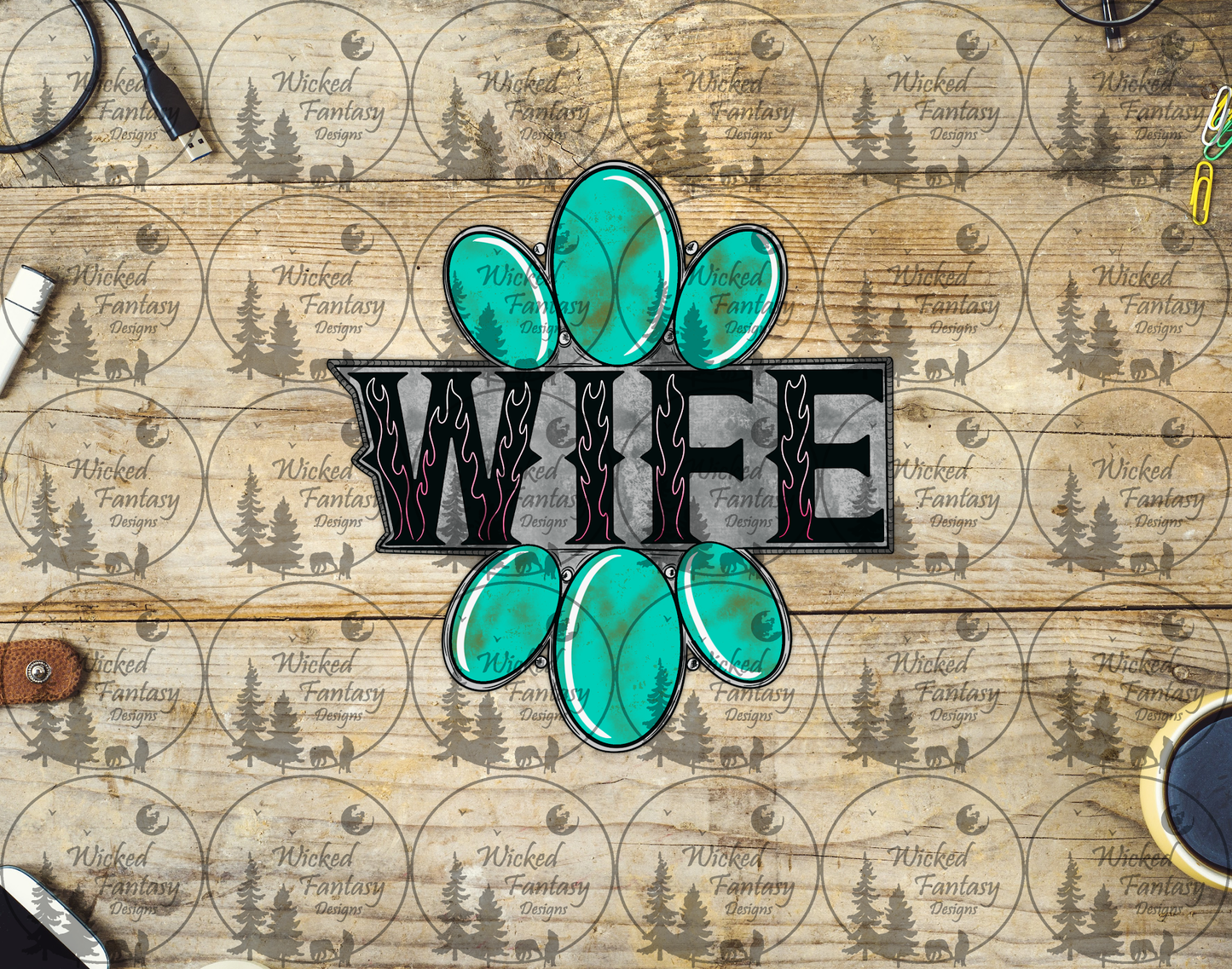 UVDTF Wife Turquoise Concho