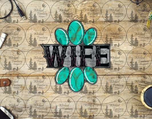 UVDTF Wife Turquoise Concho