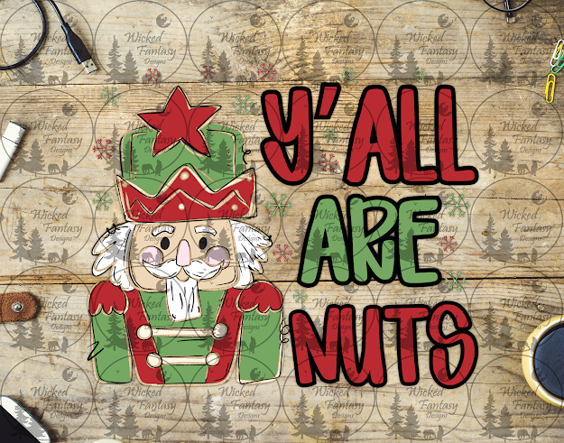 UVDTF Yall are Nuts Red and Green