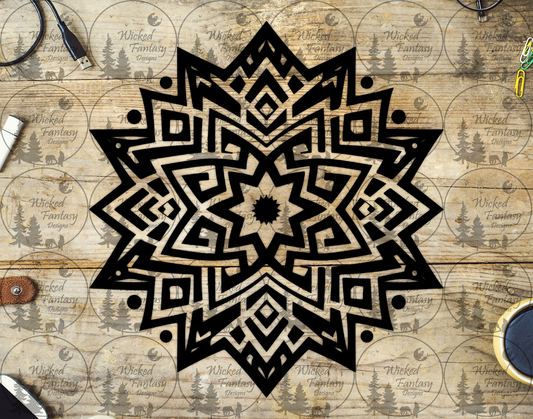 UVDTF Eight Pointed Star Mandala