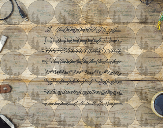 UVDTF Line Art Stitches X 6x12" Striping element