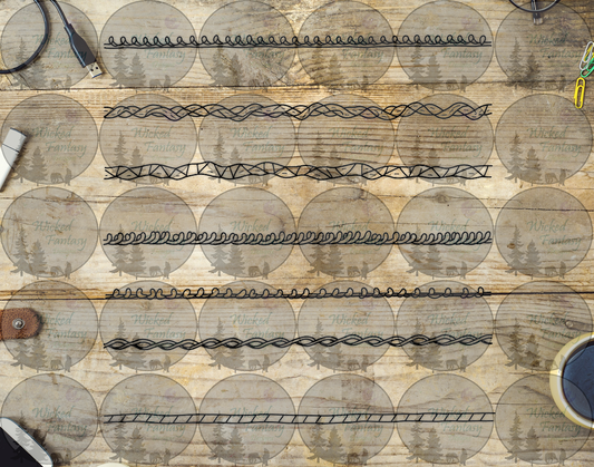 UVDTF Line Art Stitches VIII 6x12" Striping element