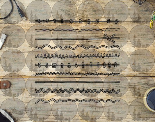 UVDTF Line Art Stitches VII 6x12" Striping element