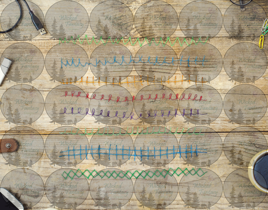 UVDTF Kids Scribbles 6x12" Striping element