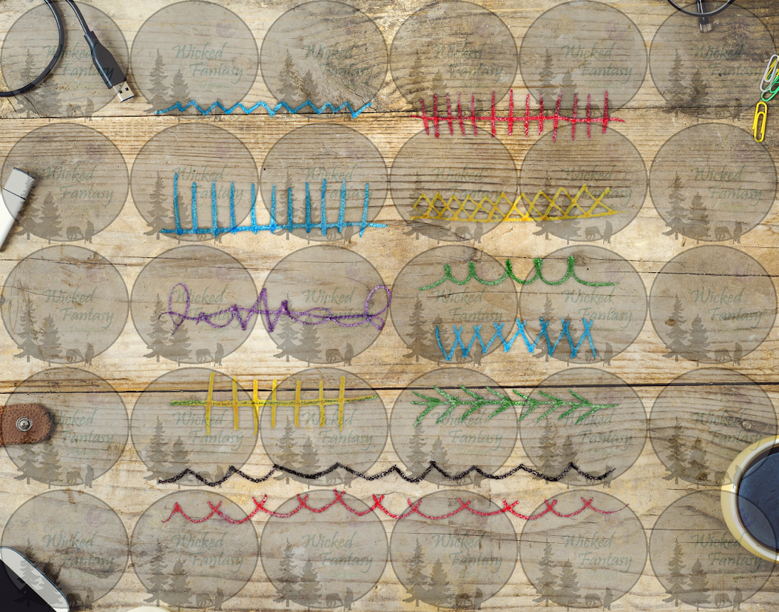 UVDTF Kids Scribbles VIII 6x12" Striping element