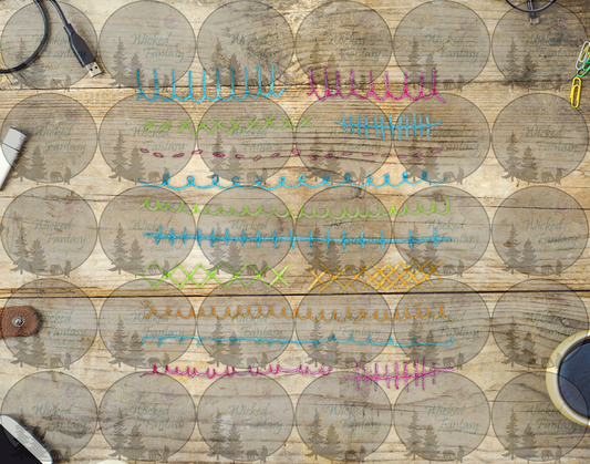 UVDTF Kids Scribbles IV 6x12" Striping element