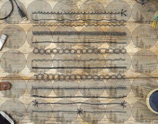 UVDTF Line Art Stitches I 6x12" Striping element