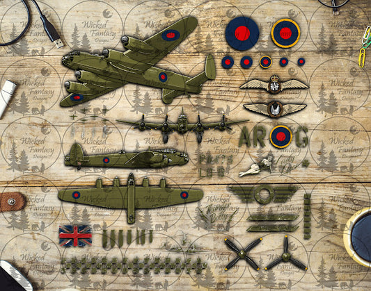 UVDTF Lancaster Warplane Element Sheet