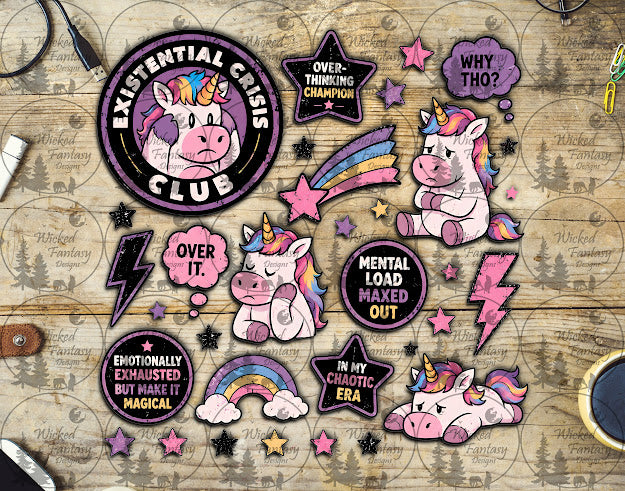 UVDTF Existential Crisis Club 11x11" Element Sheet