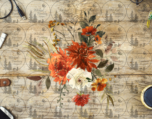 UVDTF Orange and Cream Flower Arrangement