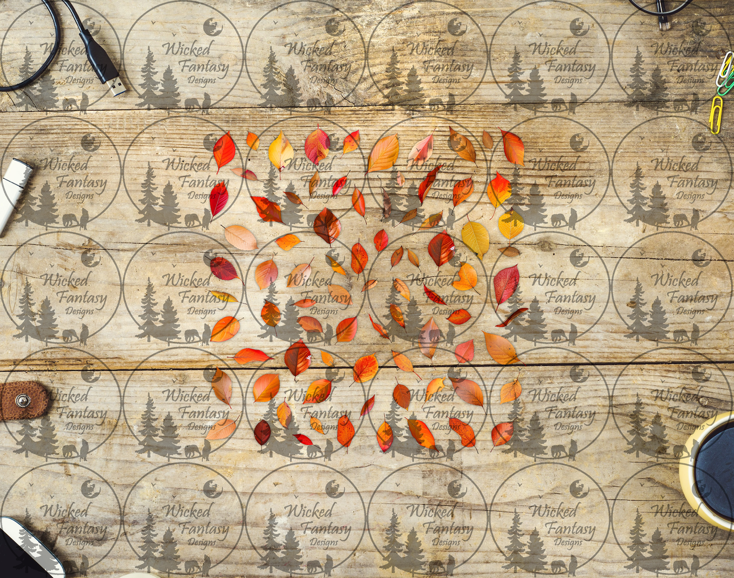 UVDTF Autumn Leaves 10"x10" Element