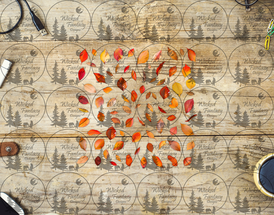 UVDTF Autumn Leaves 10"x10" Element