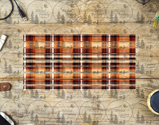 UVDTF Rust Autumn Plaid Striping 6x12" element