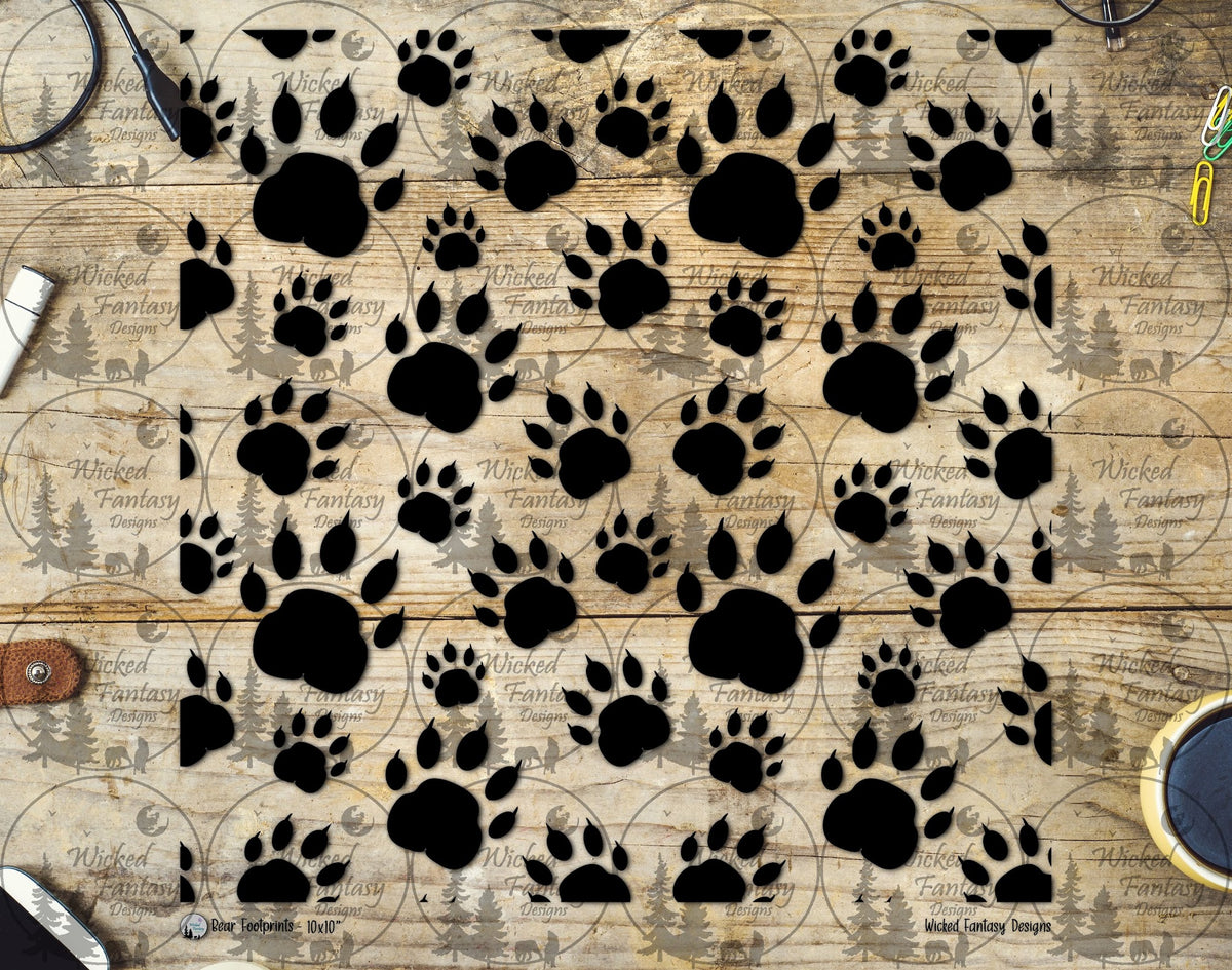 UVDTF Bear Footprints 20oz 30oz 10"x10"