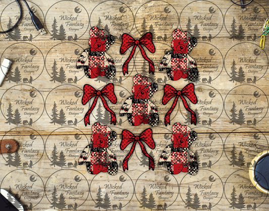 UVDTF Teddy Bears and Bows 6x7"