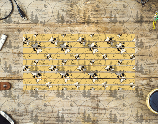 UVDTF Meandering Bee 6x12" Striping element