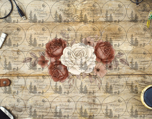 UVDTF Ivory and Rust Floral 16oz 40oz