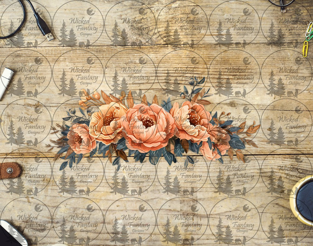 UVDTF Coral and Peach Peonies 16oz 40oz