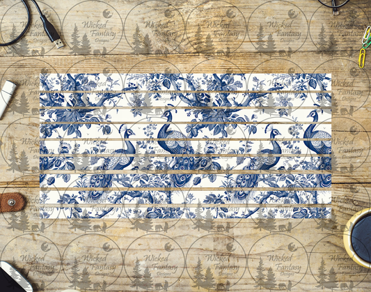 UVDTF Chinoiserie Peacock Striping 6x12" element