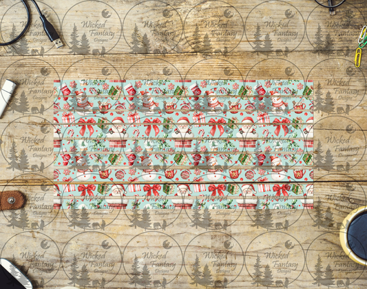 UVDTF Cute Santa Stripes 6x12" Striping element