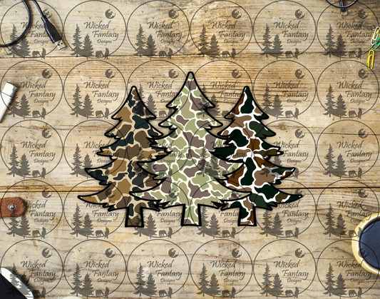 UVDTF Camo Evergreen Trees